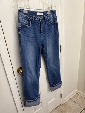 Classic Straight-Leg Jeans in Medium Blue